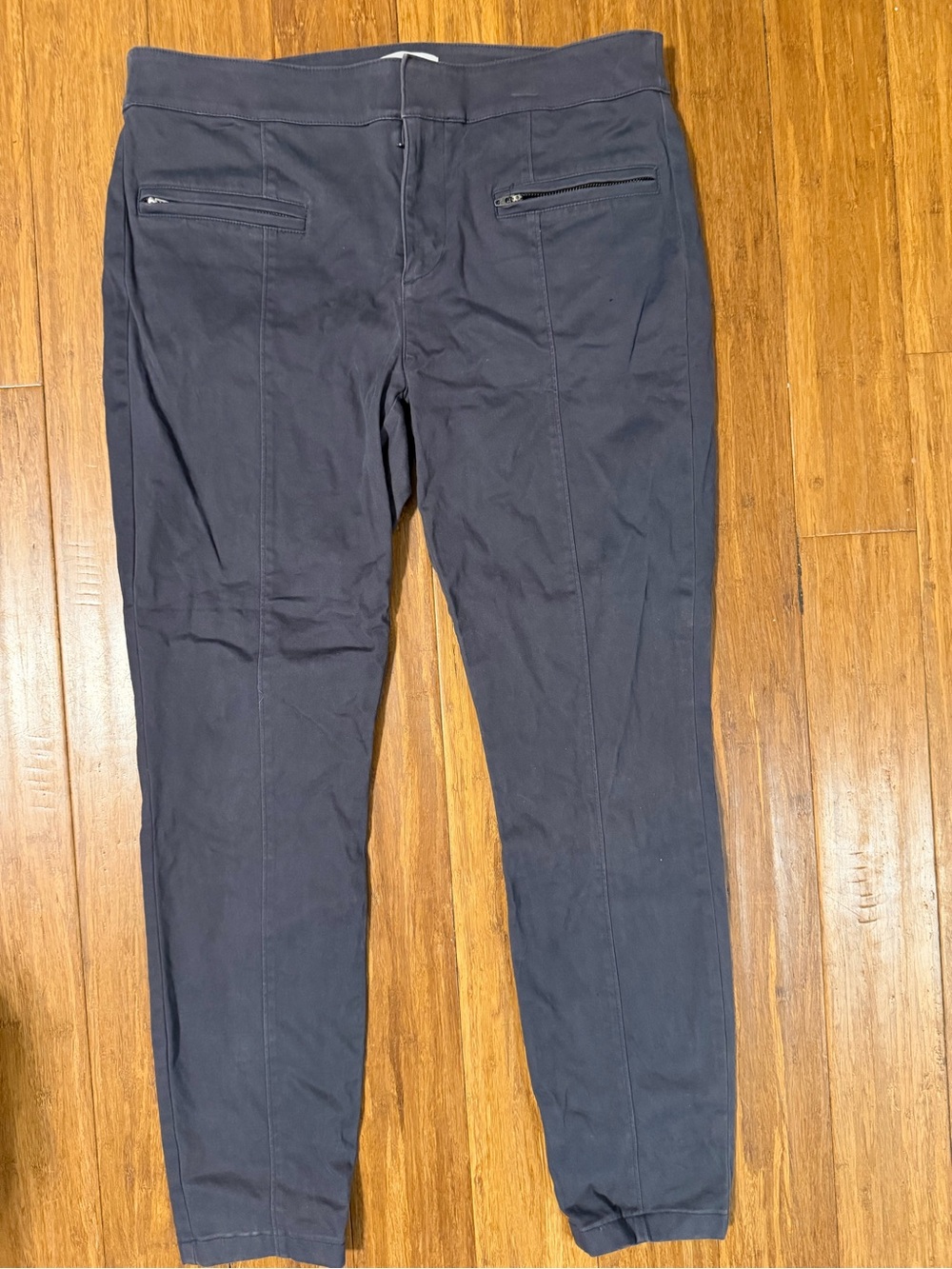 LOFT Slim Stretch Chinos with Zip Details